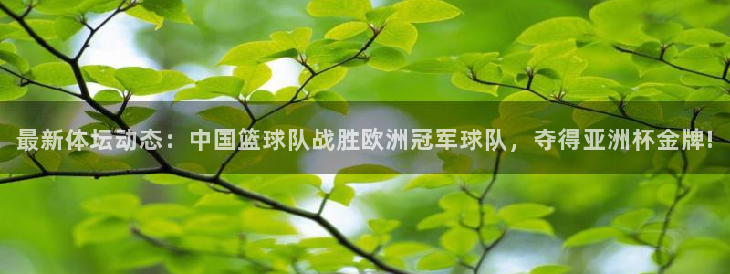 最新体坛动态：中国篮球队战胜欧洲冠军球队，夺得亚洲杯金牌!