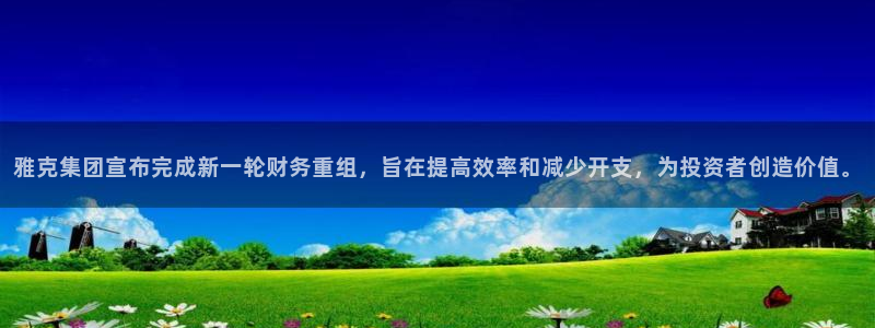 雅克集团宣布完成新一轮财务重组，旨在提高效率和减少开支，为投资者创造价值。
