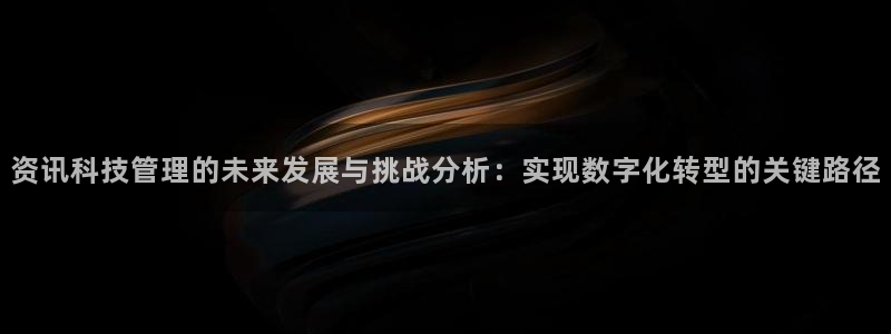 资讯科技管理的未来发展与挑战分析：实现数字化转型的关键路径